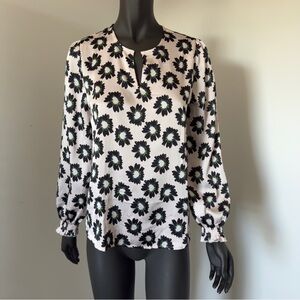 Ted Baker Black and White Floral Blouse